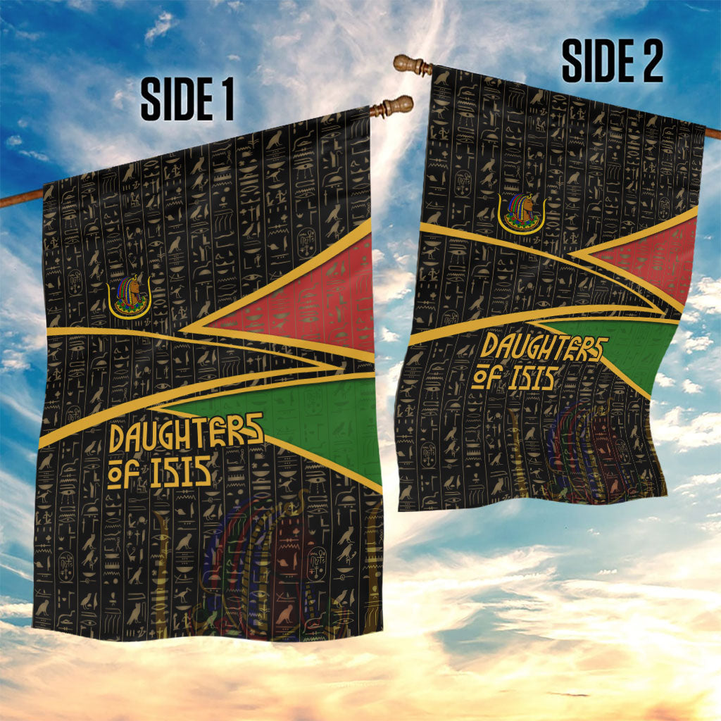 Daughters Of Isis Garden Flag Ancient Egyptian Queen Hieroglyphic Art