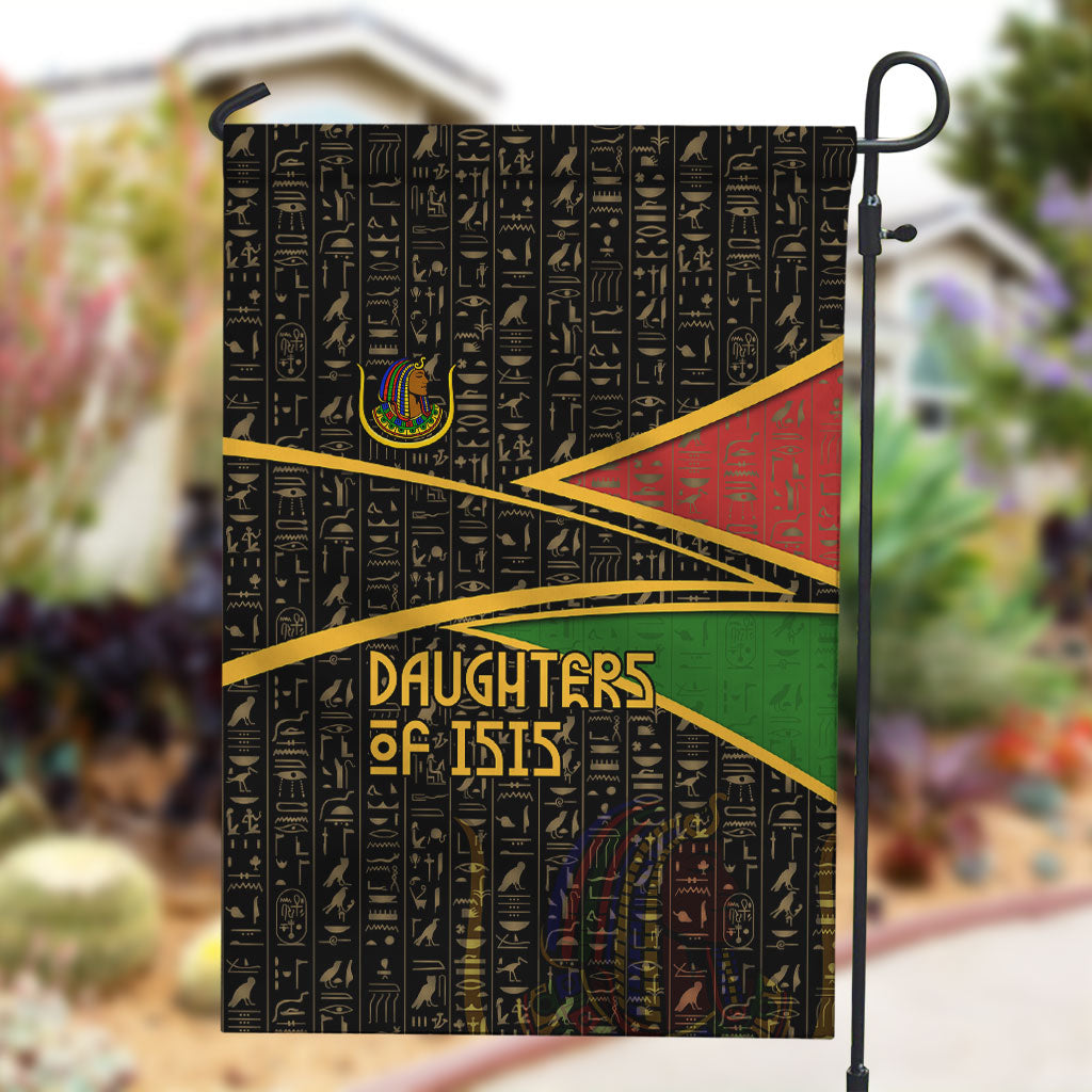 Daughters Of Isis Garden Flag Ancient Egyptian Queen Hieroglyphic Art