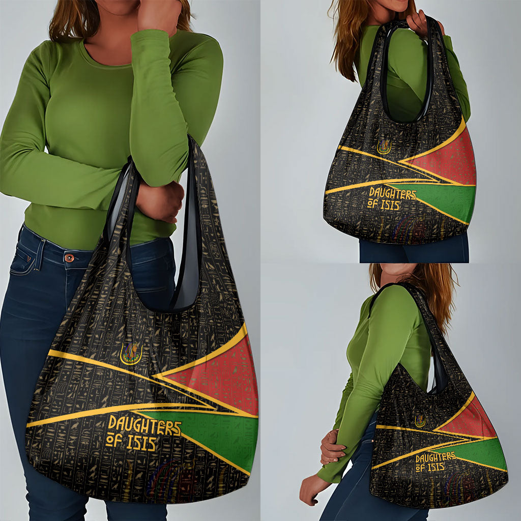 Daughters Of Isis Grocery Bag Ancient Egyptian Queen Hieroglyphic Art