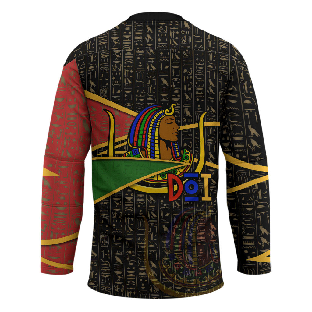 Daughters Of Isis Hockey Jersey Ancient Egyptian Queen Hieroglyphic Art