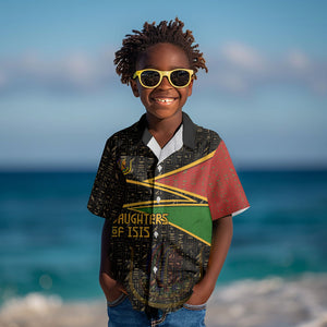 Daughters Of Isis Kid Hawaiian Shirt Ancient Egyptian Queen Hieroglyphic Art