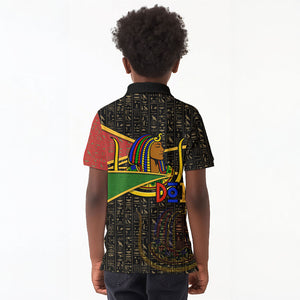 Daughters Of Isis Kid Polo Shirt Ancient Egyptian Queen Hieroglyphic Art