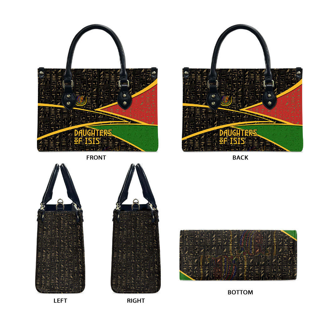Daughters Of Isis Leather Bag Ancient Egyptian Queen Hieroglyphic Art