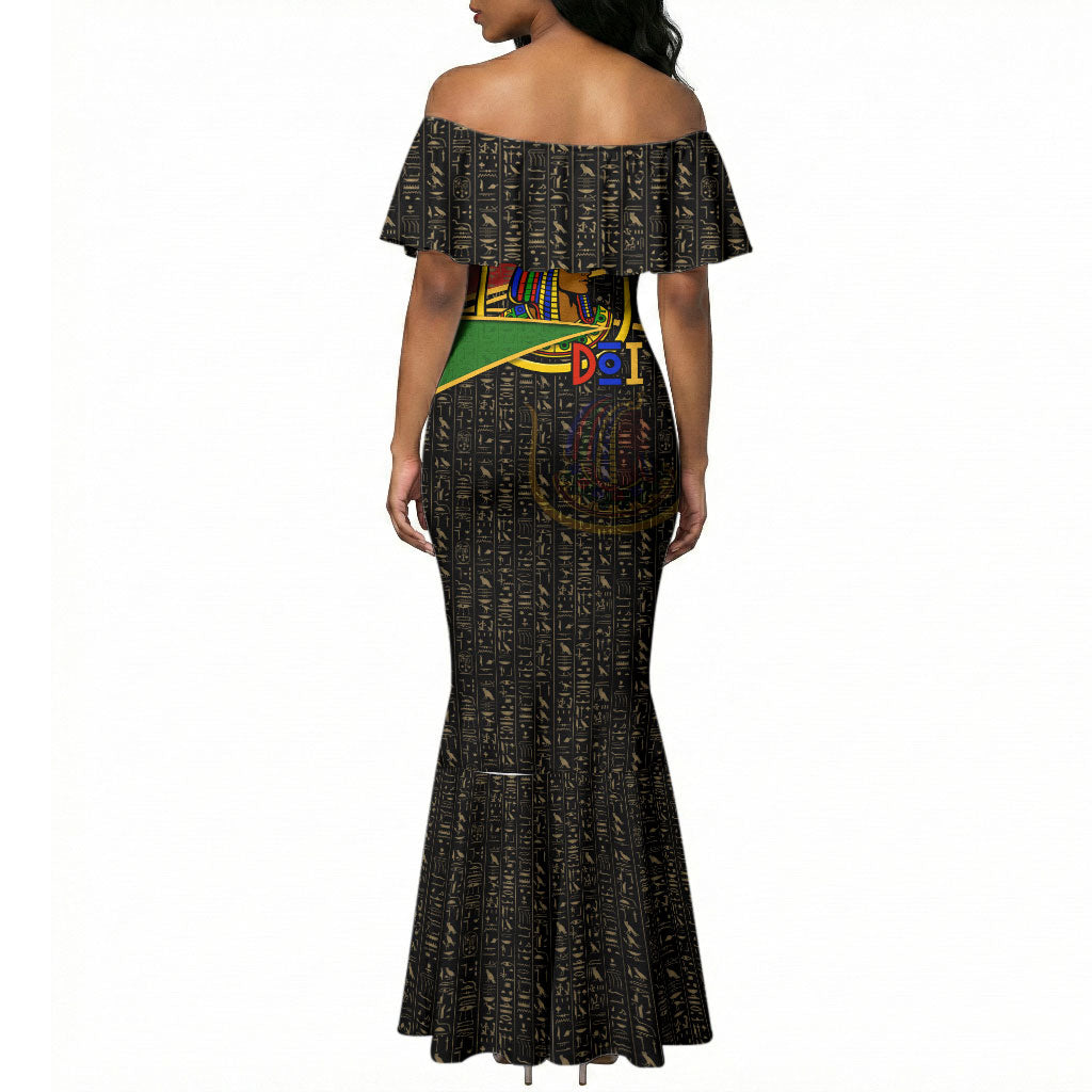 Daughters Of Isis Mermaid Dress Ancient Egyptian Queen Hieroglyphic Art