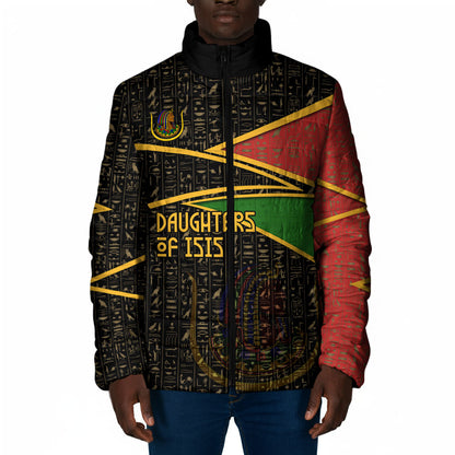 Daughters Of Isis Padded Jacket Ancient Egyptian Queen Hieroglyphic Art