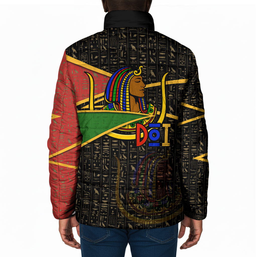 Daughters Of Isis Padded Jacket Ancient Egyptian Queen Hieroglyphic Art