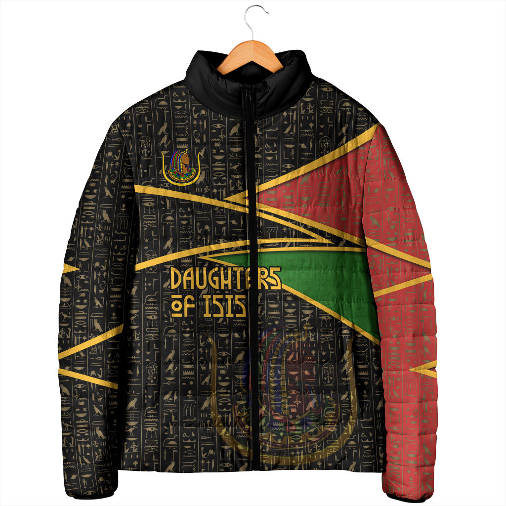 Daughters Of Isis Padded Jacket Ancient Egyptian Queen Hieroglyphic Art