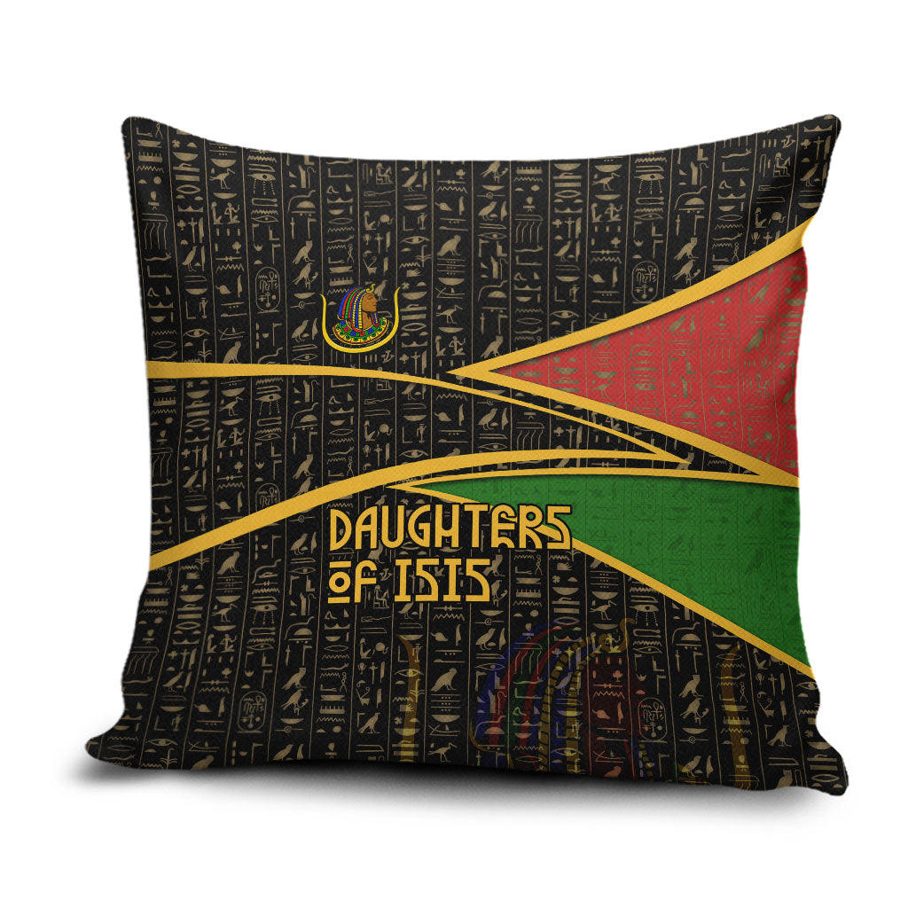 Daughters Of Isis Pillow Cover Ancient Egyptian Queen Hieroglyphic Art