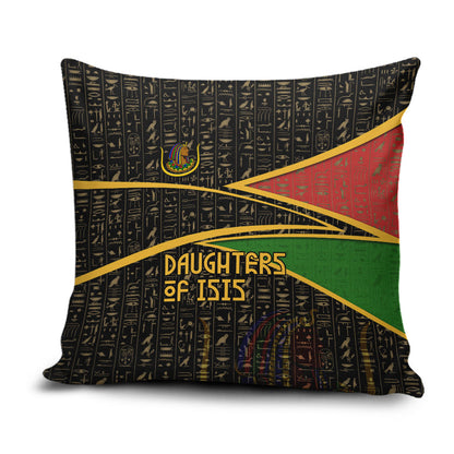Daughters Of Isis Pillow Cover Ancient Egyptian Queen Hieroglyphic Art