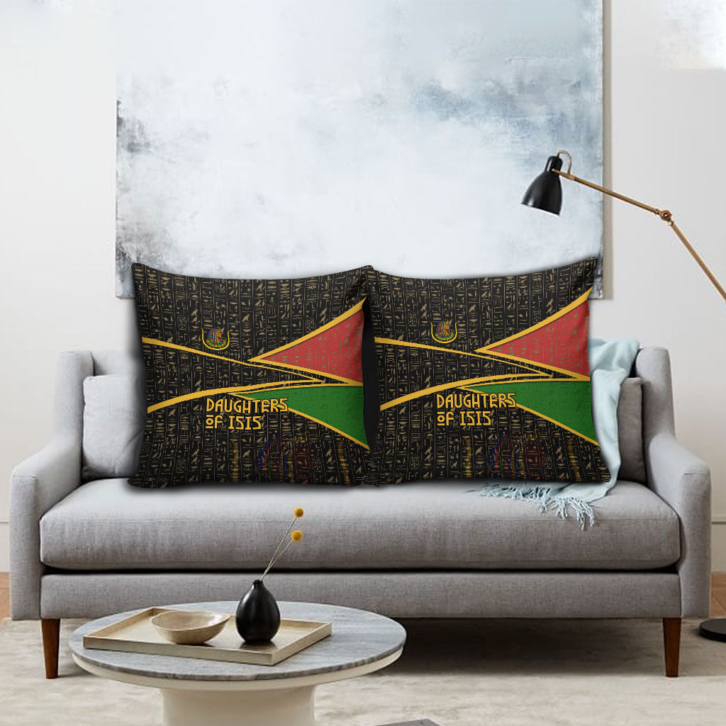 Daughters Of Isis Pillow Cover Ancient Egyptian Queen Hieroglyphic Art