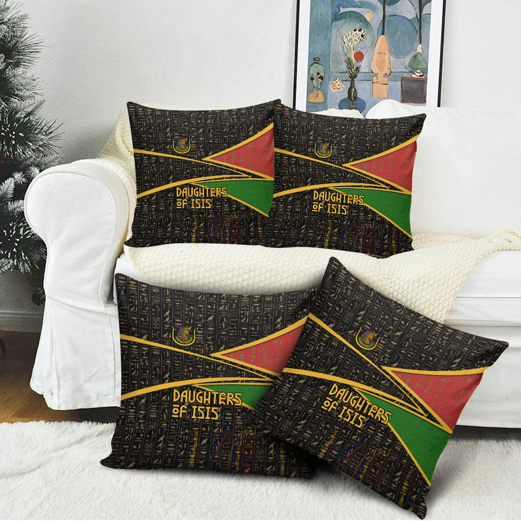 Daughters Of Isis Pillow Cover Ancient Egyptian Queen Hieroglyphic Art