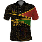 Daughters Of Isis Polo Shirt Ancient Egyptian Queen Hieroglyphic Art