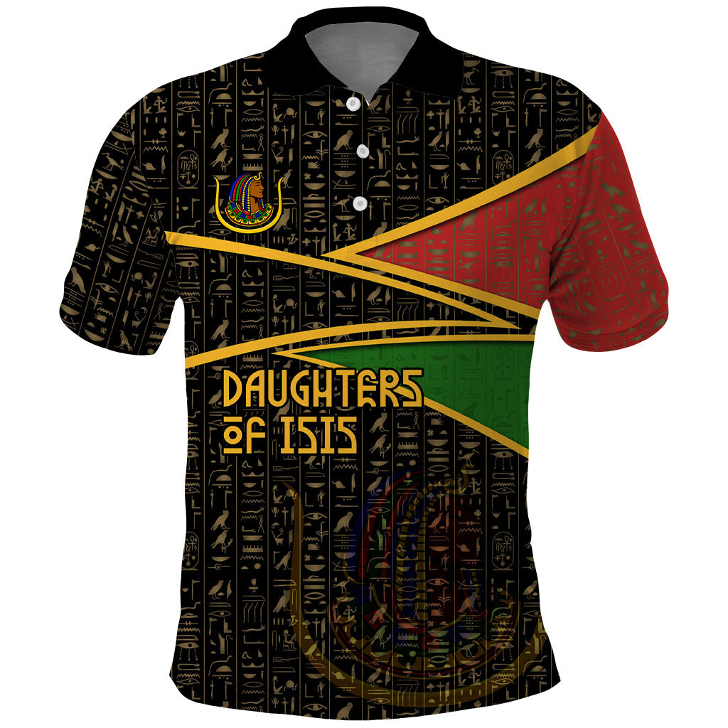 Daughters Of Isis Polo Shirt Ancient Egyptian Queen Hieroglyphic Art