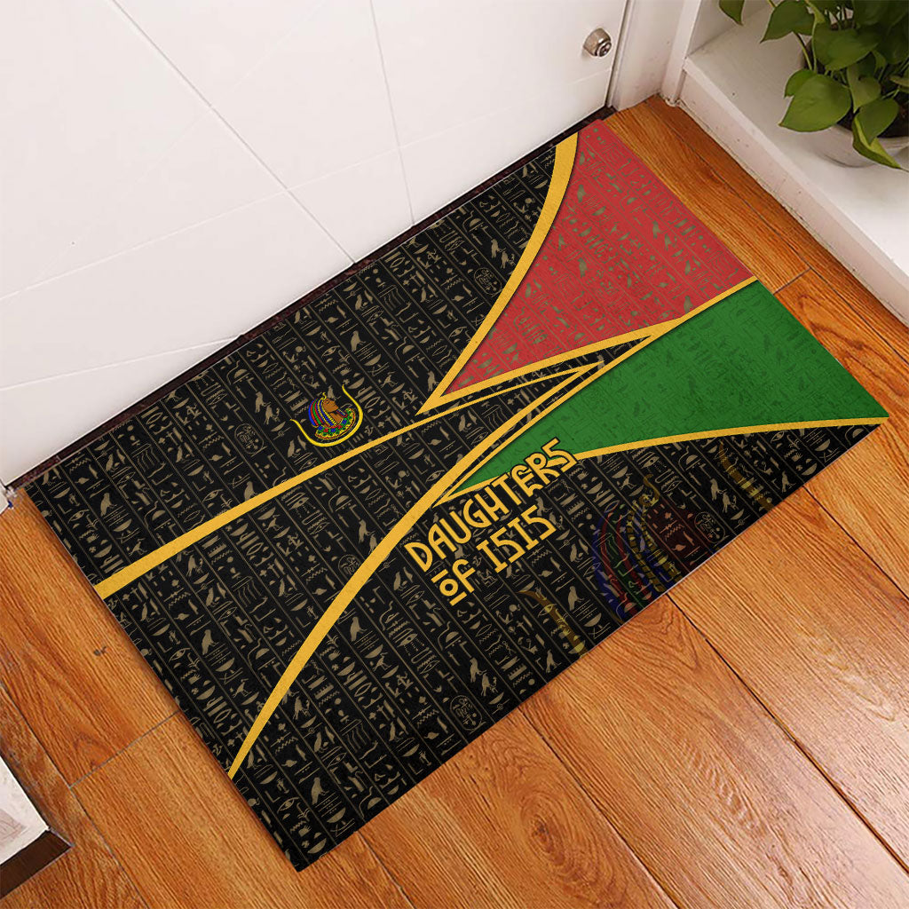 Daughters Of Isis Rubber Doormat Ancient Egyptian Queen Hieroglyphic Art