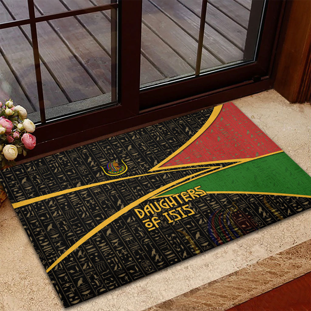 Daughters Of Isis Rubber Doormat Ancient Egyptian Queen Hieroglyphic Art