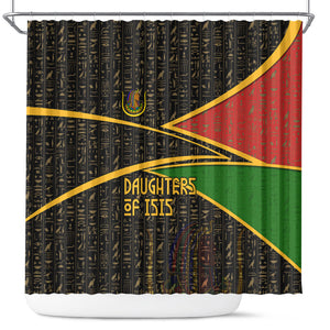 Daughters Of Isis Shower Curtain Ancient Egyptian Queen Hieroglyphic Art