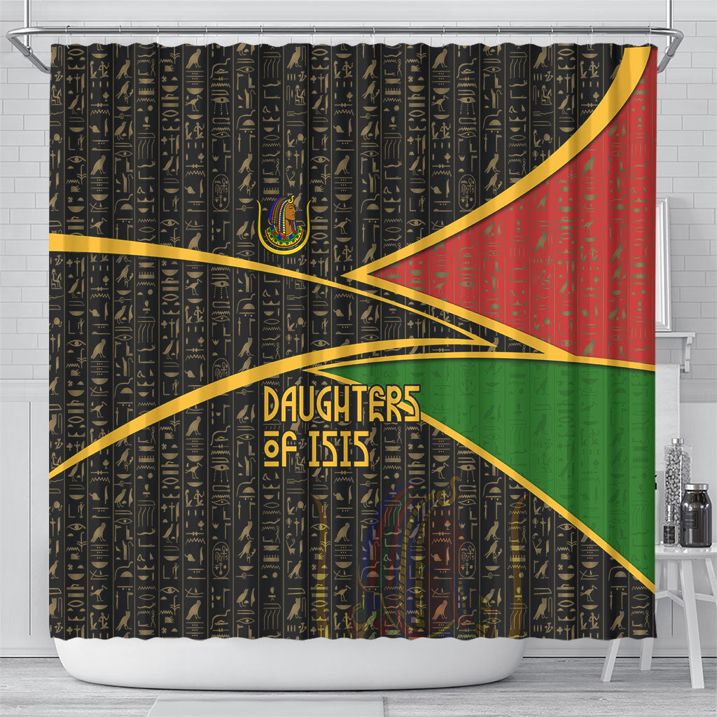 Daughters Of Isis Shower Curtain Ancient Egyptian Queen Hieroglyphic Art