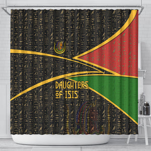 Daughters Of Isis Shower Curtain Ancient Egyptian Queen Hieroglyphic Art