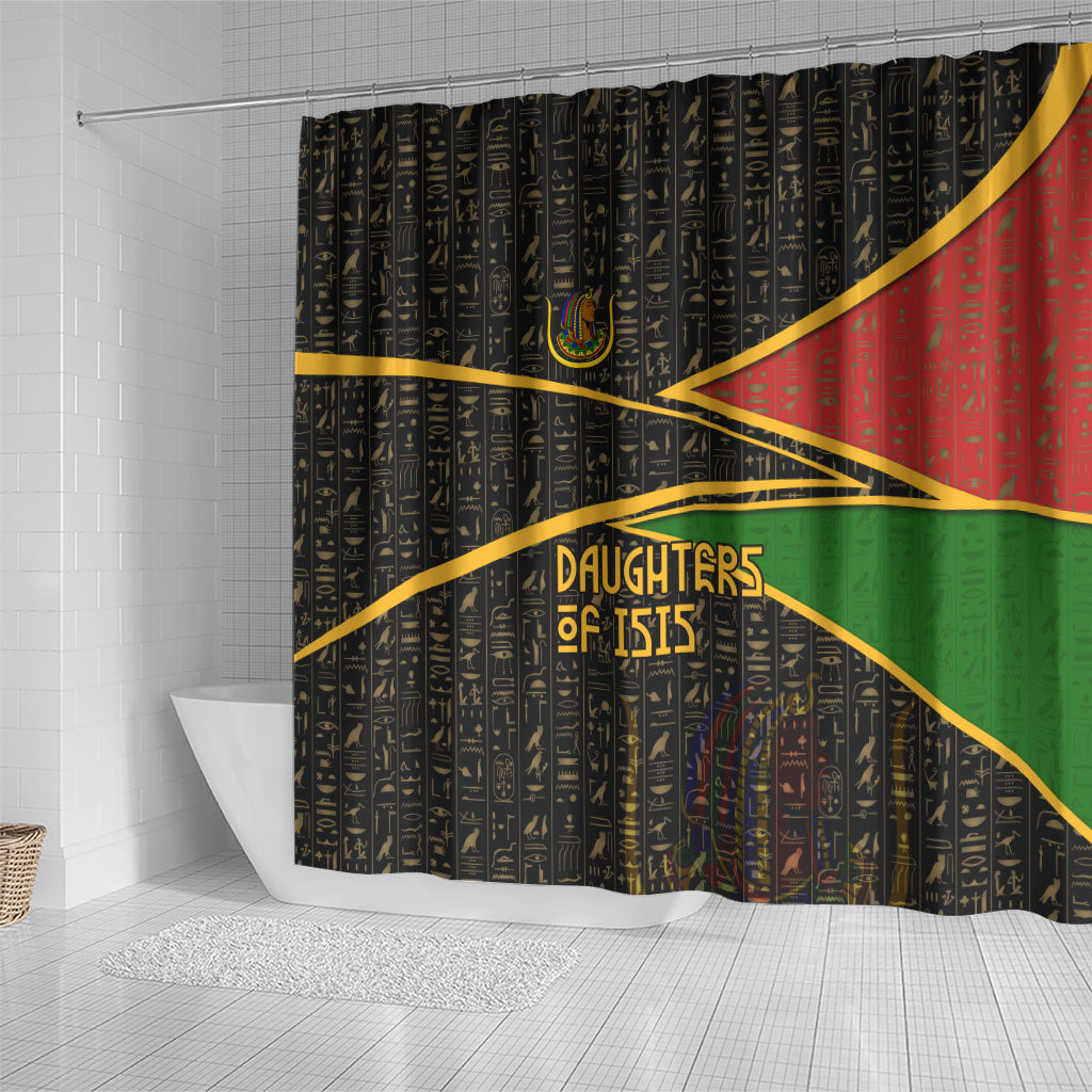 Daughters Of Isis Shower Curtain Ancient Egyptian Queen Hieroglyphic Art
