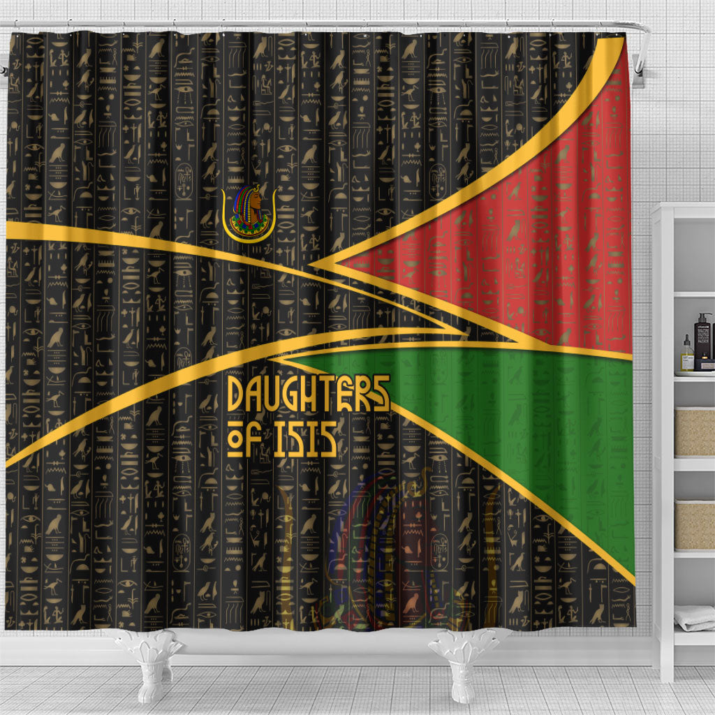 Daughters Of Isis Shower Curtain Ancient Egyptian Queen Hieroglyphic Art
