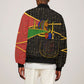 Daughters Of Isis Sleeve Zip Bomber Jacket Ancient Egyptian Queen Hieroglyphic Art