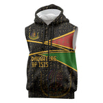 Daughters Of Isis Sleeveless Zip Hoodie Ancient Egyptian Queen Hieroglyphic Art