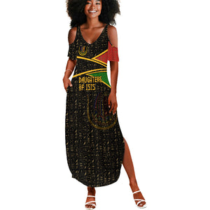 Daughters Of Isis Summer Maxi Dress Ancient Egyptian Queen Hieroglyphic Art