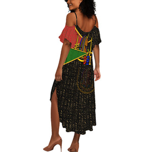Daughters Of Isis Summer Maxi Dress Ancient Egyptian Queen Hieroglyphic Art