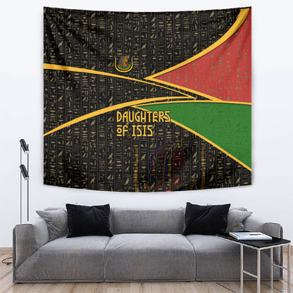 Daughters Of Isis Tapestry Ancient Egyptian Queen Hieroglyphic Art