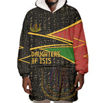 Daughters Of Isis Wearable Blanket Hoodie Ancient Egyptian Queen Hieroglyphic Art