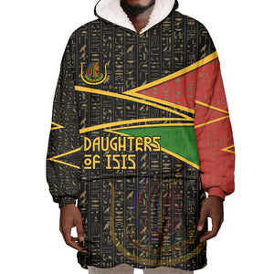 Daughters Of Isis Wearable Blanket Hoodie Ancient Egyptian Queen Hieroglyphic Art