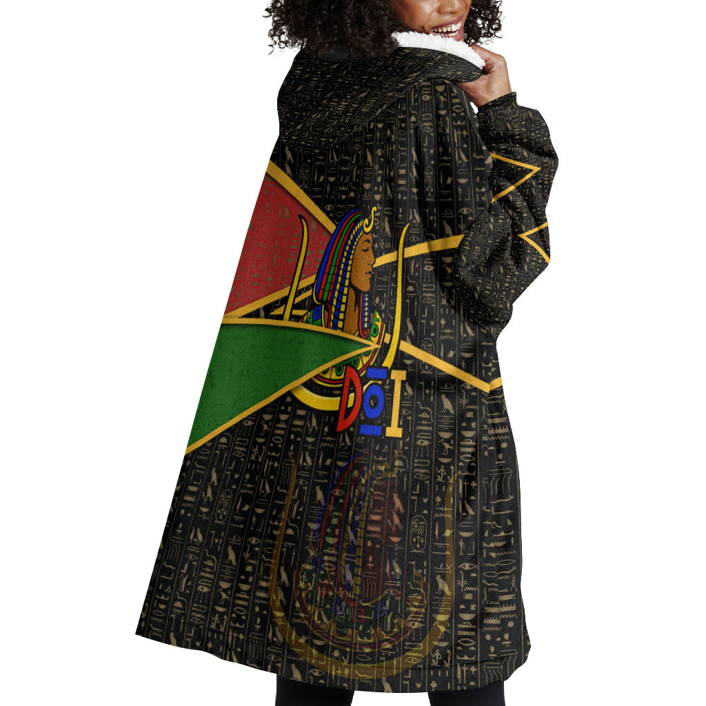 Daughters Of Isis Wearable Blanket Hoodie Ancient Egyptian Queen Hieroglyphic Art