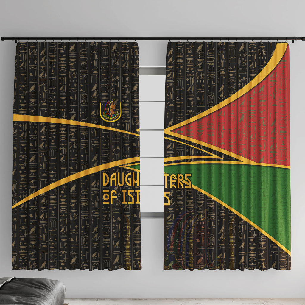 Daughters Of Isis Window Curtain Ancient Egyptian Queen Hieroglyphic Art