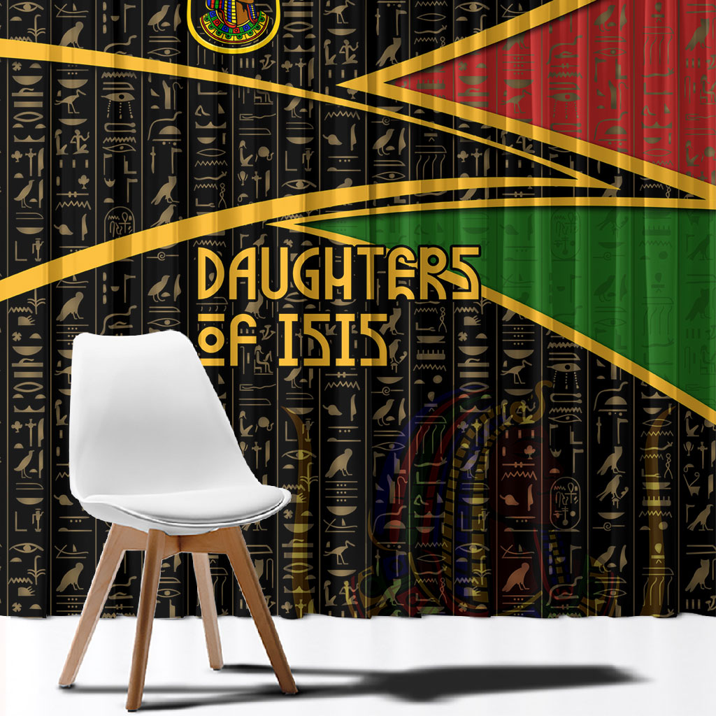 Daughters Of Isis Window Curtain Ancient Egyptian Queen Hieroglyphic Art