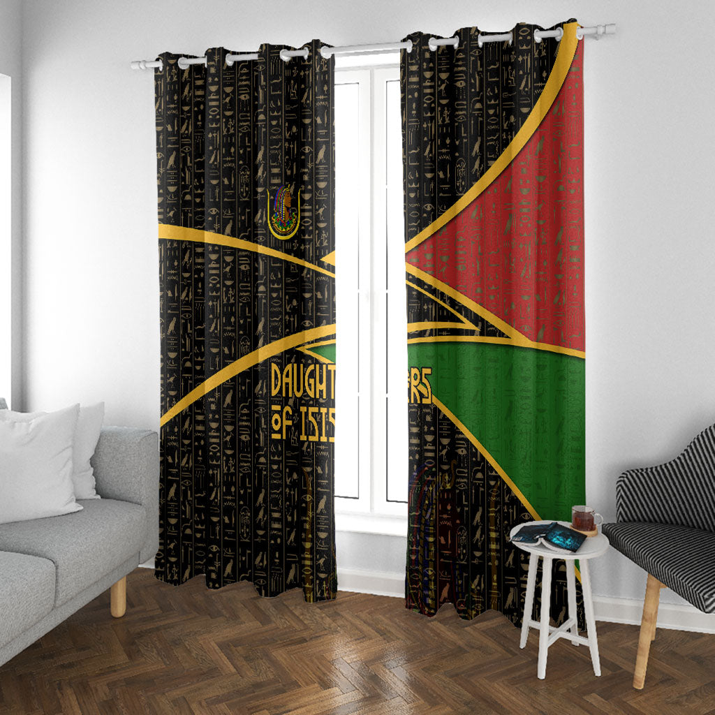 Daughters Of Isis Window Curtain Ancient Egyptian Queen Hieroglyphic Art