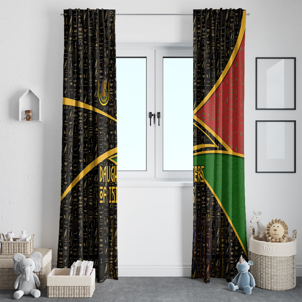 Daughters Of Isis Window Curtain Ancient Egyptian Queen Hieroglyphic Art