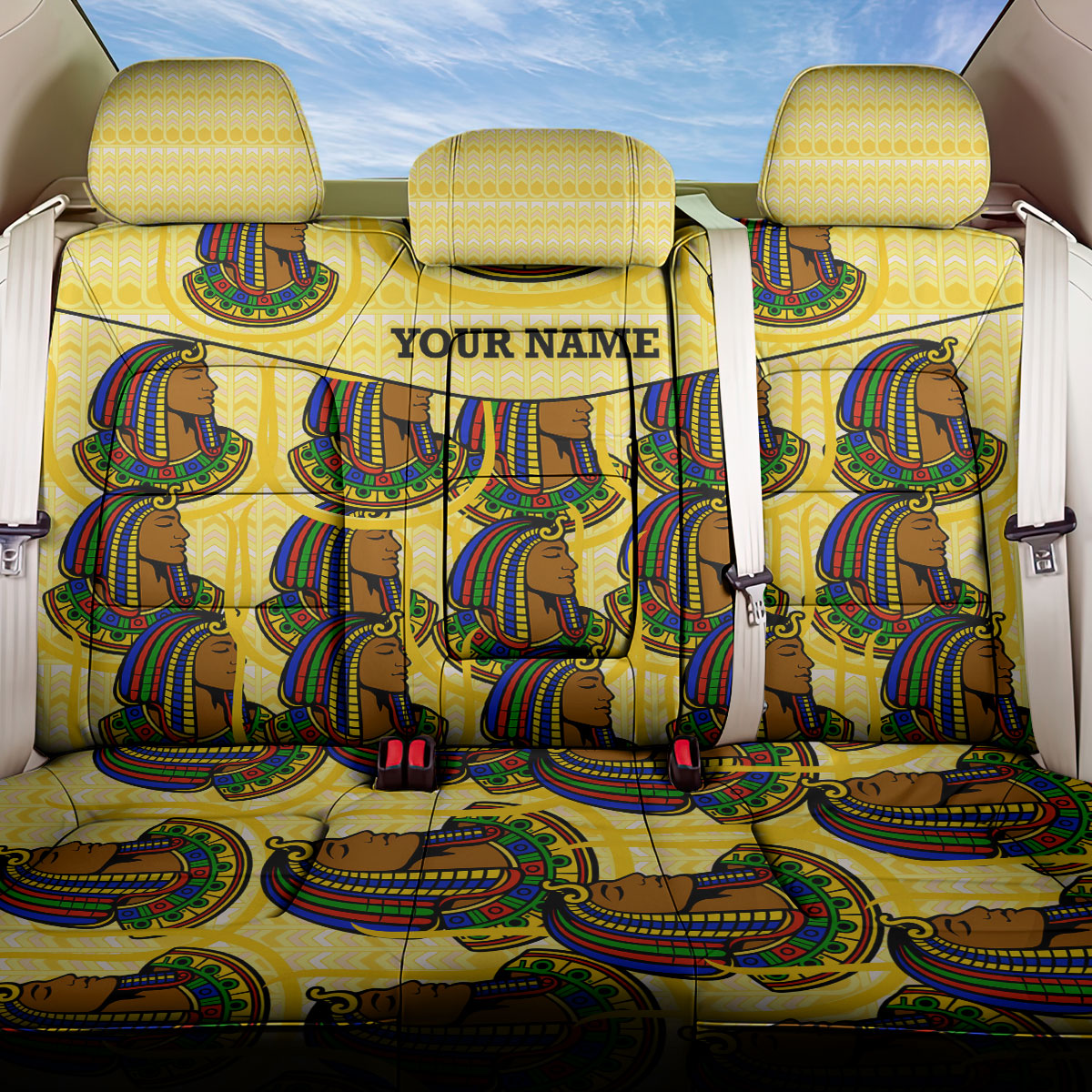 Personalized Daughters Of Isis Back Car Seat Cover Ancient Egyptian Goddess Pharaoh