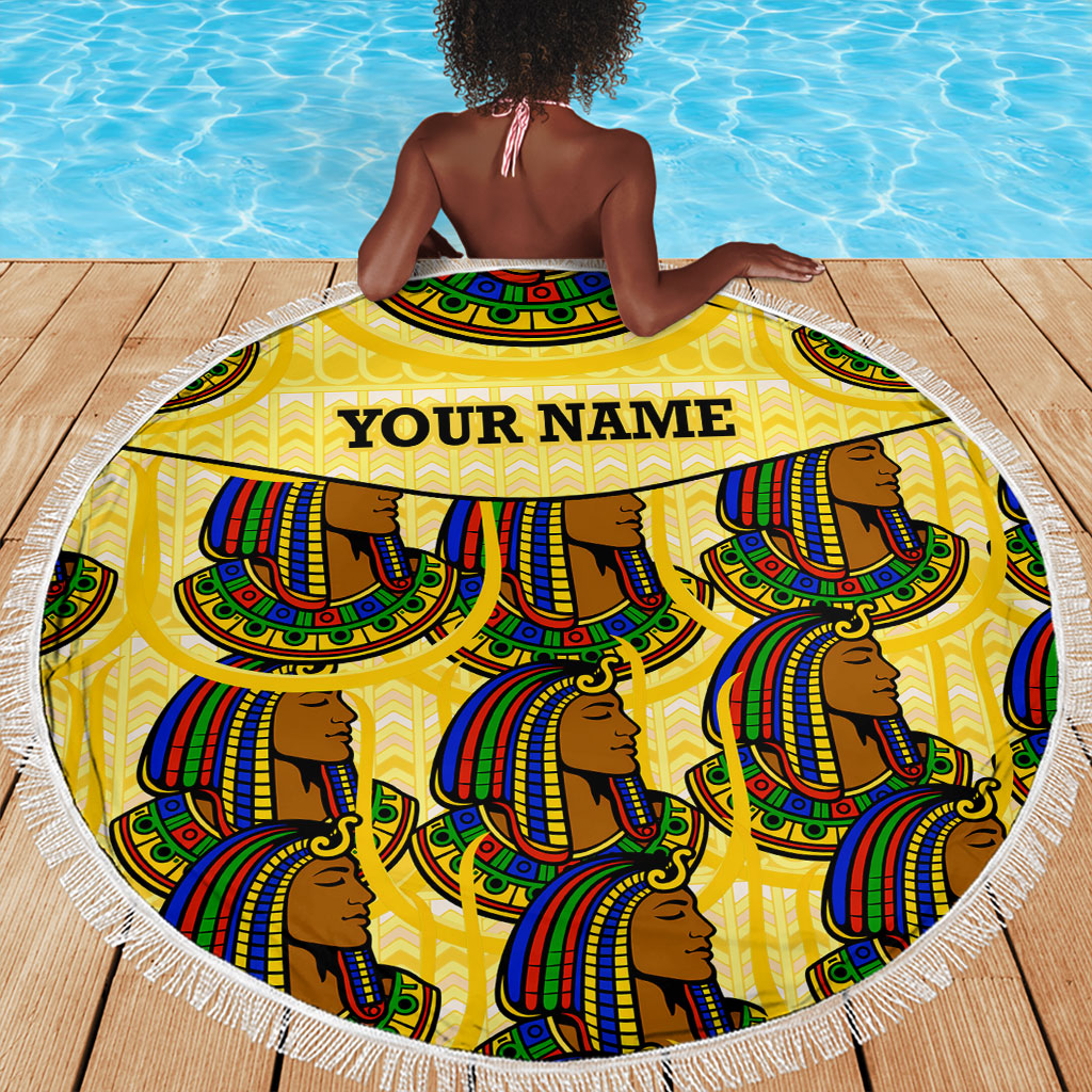 Personalized Daughters Of Isis Beach Blanket Ancient Egyptian Goddess Pharaoh