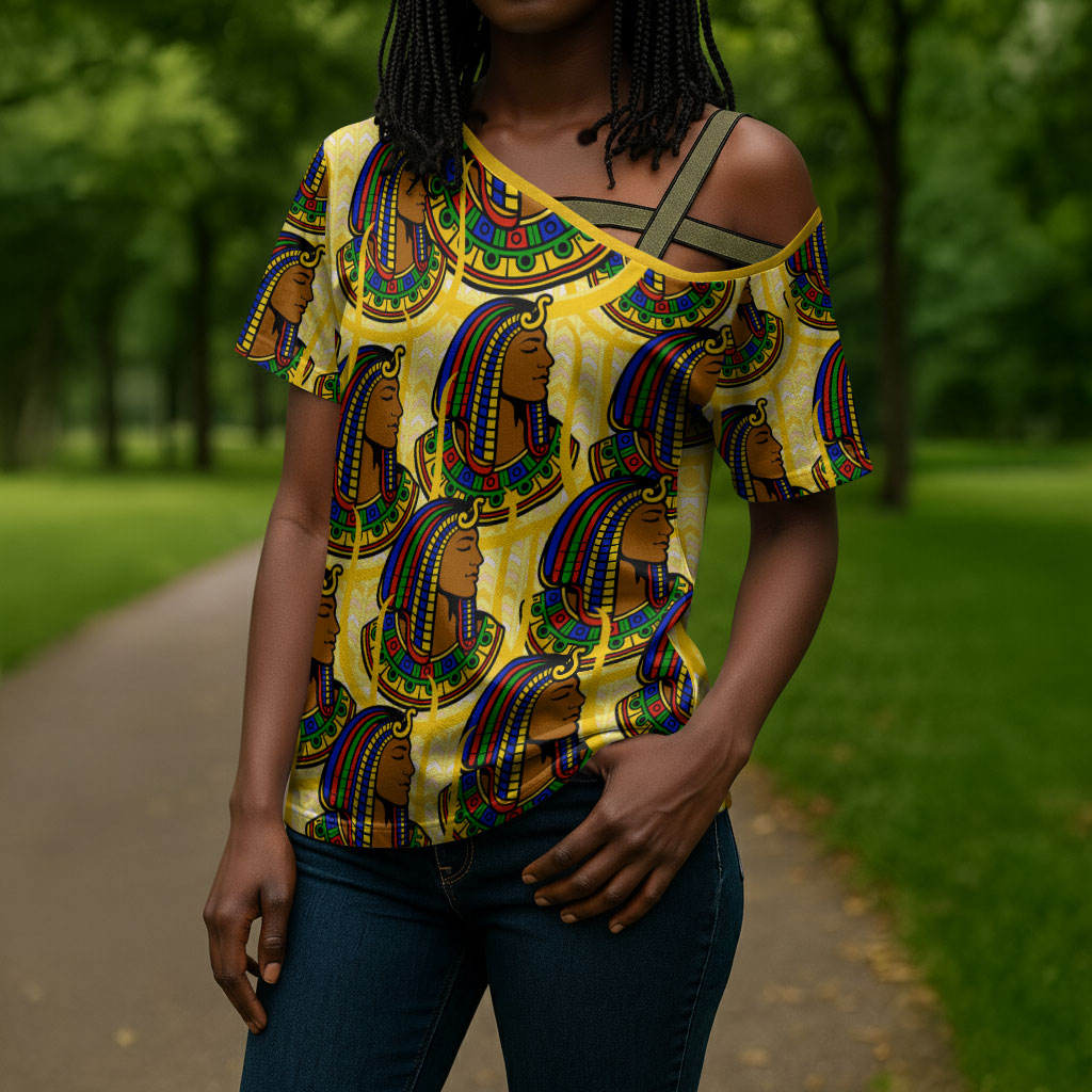 Personalized Daughters Of Isis Cross Shoulder Shirt Ancient Egyptian Goddess Pharaoh