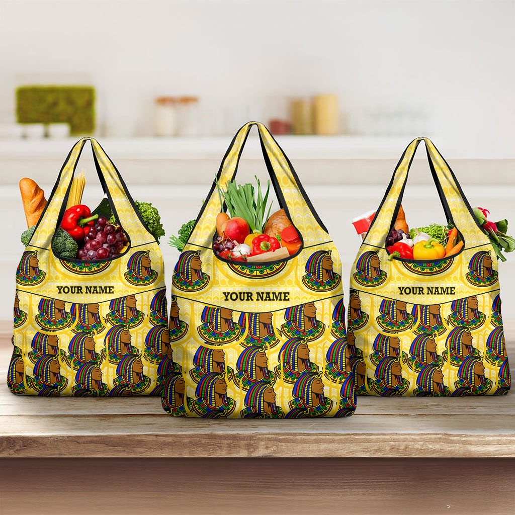 Personalized Daughters Of Isis Grocery Bag Ancient Egyptian Goddess Pharaoh