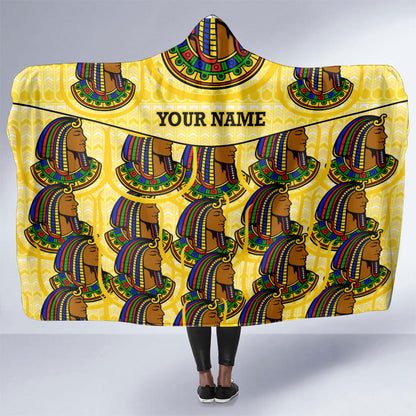 Personalized Daughters Of Isis Hooded Blanket Ancient Egyptian Goddess Pharaoh
