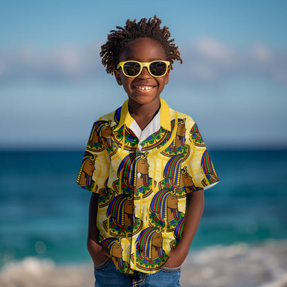 Personalized Daughters Of Isis Kid Hawaiian Shirt Ancient Egyptian Goddess Pharaoh