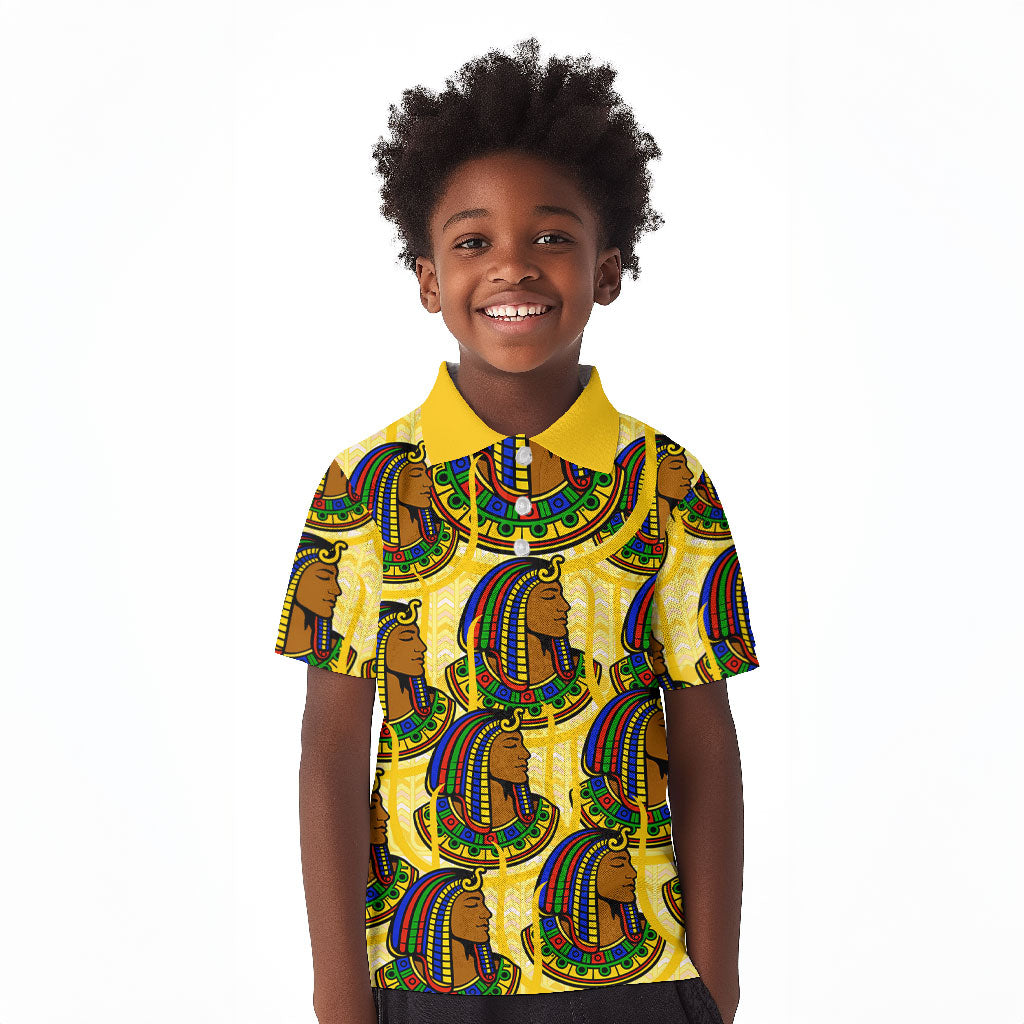 Personalized Daughters Of Isis Kid Polo Shirt Ancient Egyptian Goddess Pharaoh