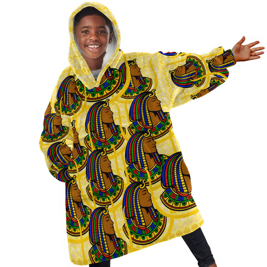 Personalized Daughters Of Isis Kid Wearable Blanket Hoodie Ancient Egyptian Goddess Pharaoh