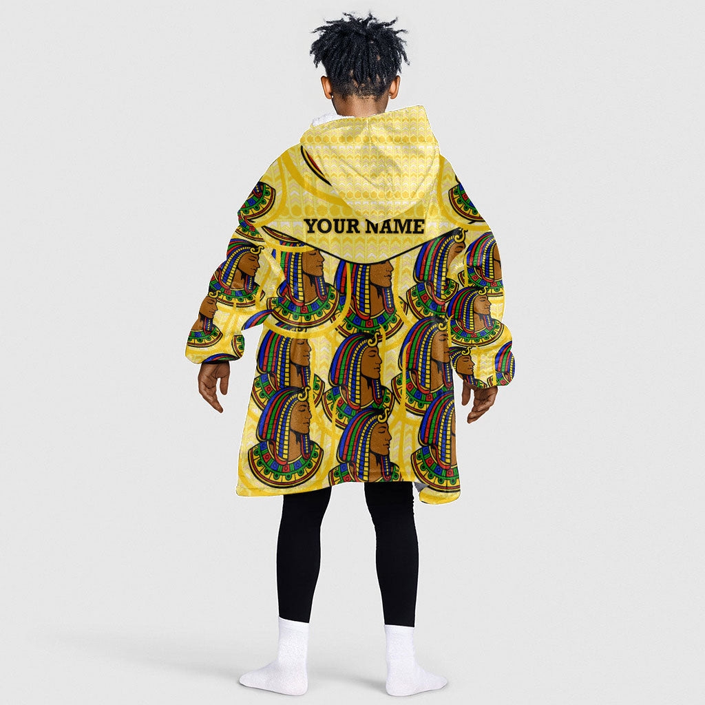 Personalized Daughters Of Isis Kid Wearable Blanket Hoodie Ancient Egyptian Goddess Pharaoh