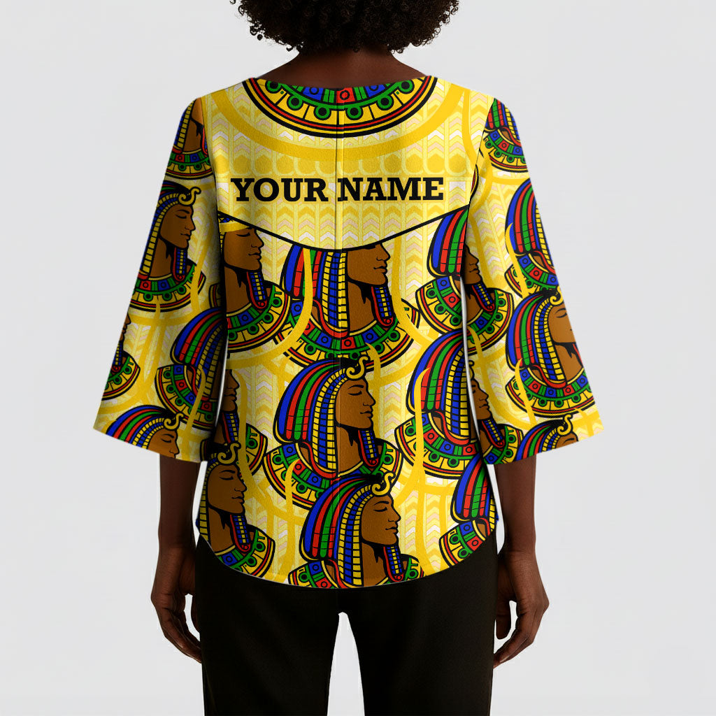 Personalized Daughters Of Isis Kimono Sleeve Blouse Ancient Egyptian Goddess Pharaoh