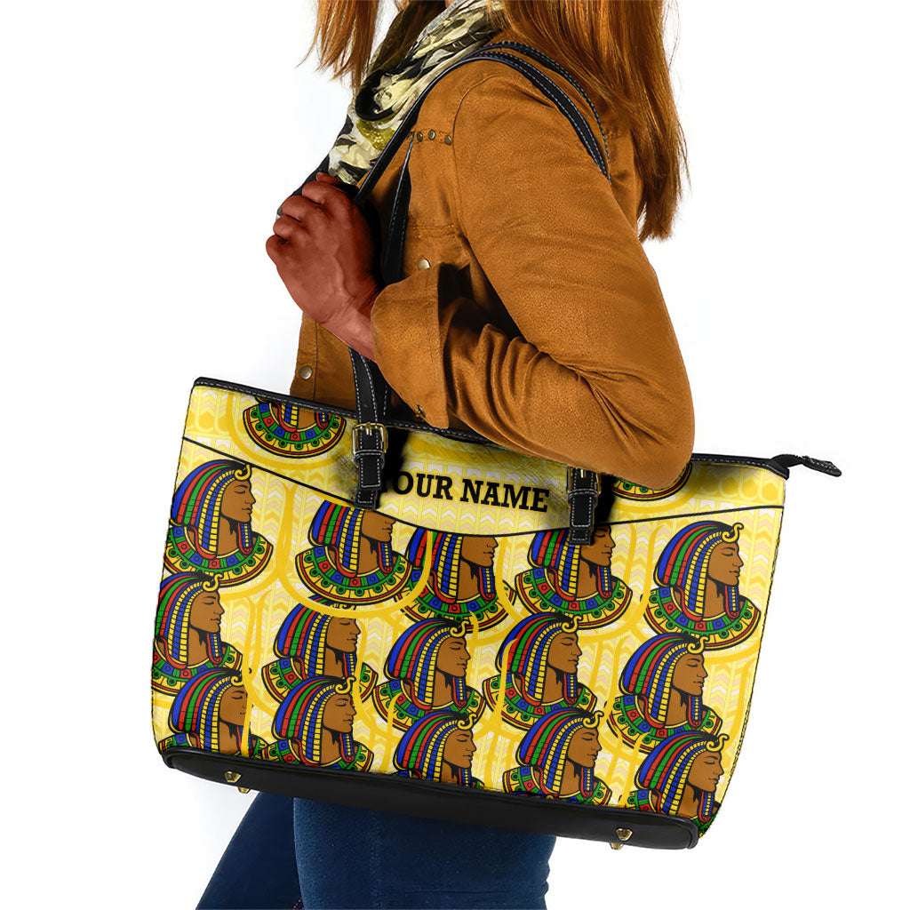 Personalized Daughters Of Isis Leather Tote Bag Ancient Egyptian Goddess Pharaoh