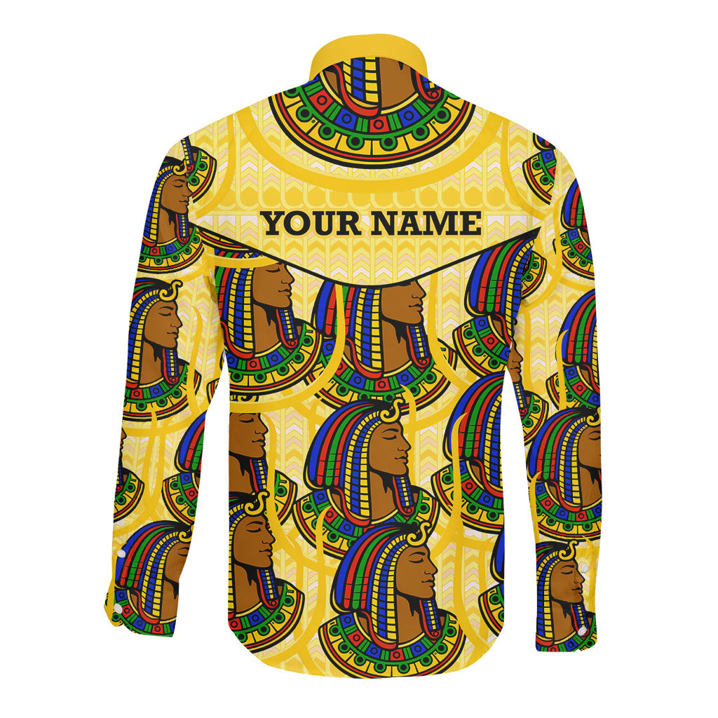 Personalized Daughters Of Isis Long Sleeve Button Shirt Ancient Egyptian Goddess Pharaoh