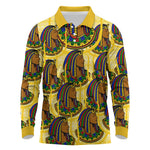 Personalized Daughters Of Isis Long Sleeve Polo Shirt Ancient Egyptian Goddess Pharaoh
