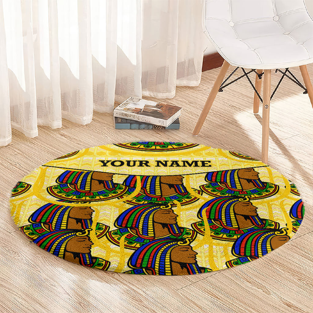 Personalized Daughters Of Isis Round Carpet Ancient Egyptian Goddess Pharaoh